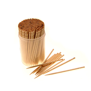 Wooden Cocktail Stick Turned And Pointed (6.5cm) - 1000 PCS Individually Wrapped