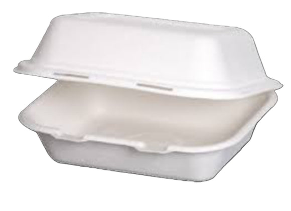 HB9 BAGASSE CLAMSHELL BOX 7X5 INCH- PACK OF250