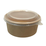 Round Kraft Deli Bowl PP Lids 300 PCS